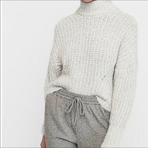 Express Cozy Cropped Mock Neck Sweater